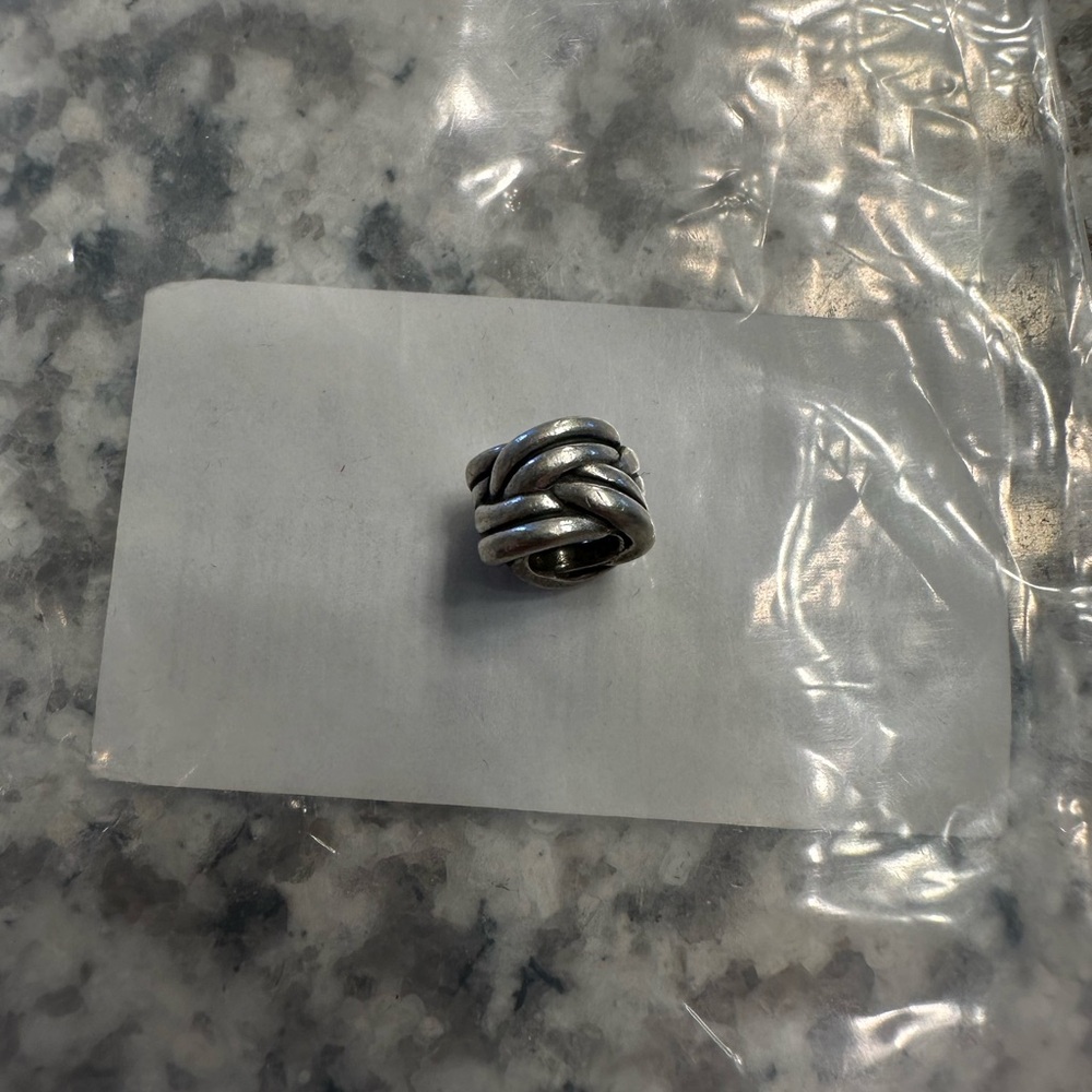 Braided charm for Pandora bracelet